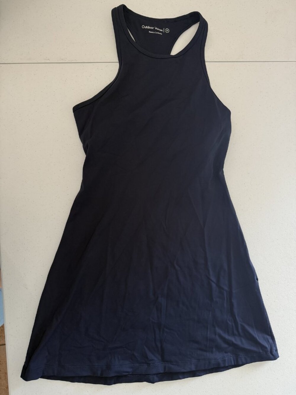 Outdoor Voices The Exercise Dress XS Navy Blue Activewear